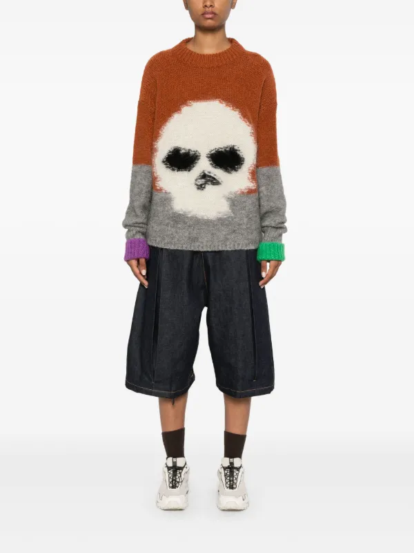 MARK & LONA スカルデザイン セーター 美品】MARK & LONA スカルデザイン ニットセーター マーク