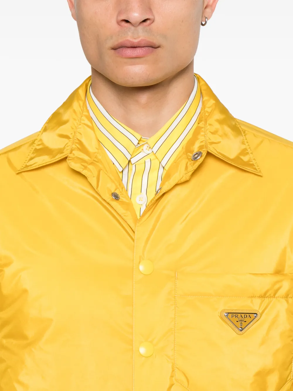 Prada Re-Nylon overhemd Geel