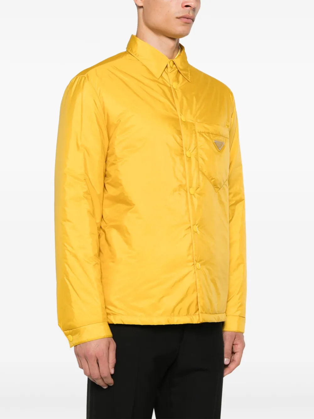 Prada Re-Nylon overhemd Geel