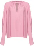 PINKO keyhole-neck long-sleeve blouse