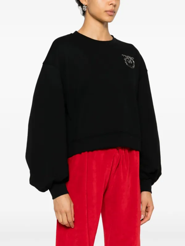 PINKO Love Birds Sweatshirt | Black | FARFETCH