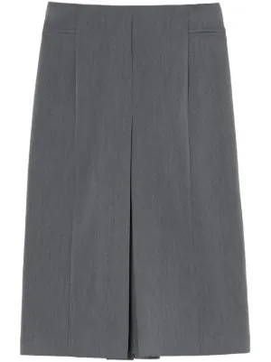 【関税&送料込】Pinko Skirts Grey Pinko Midi Length Skirt - White Skirts, Clothing