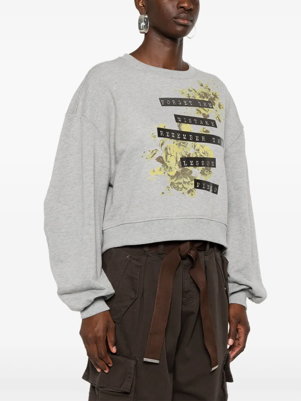 PINKO Sweater met tekst Grijs