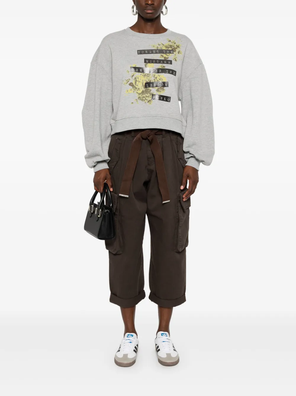 PINKO Sweater met tekst Grijs