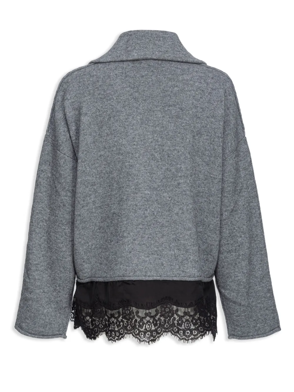 PINKO Trui met afwerking van kant Grijs