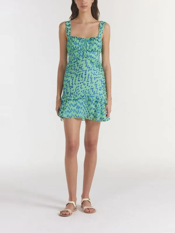 Saloni Chandra パターン ミニドレス | グリーン | FARFETCH JP 