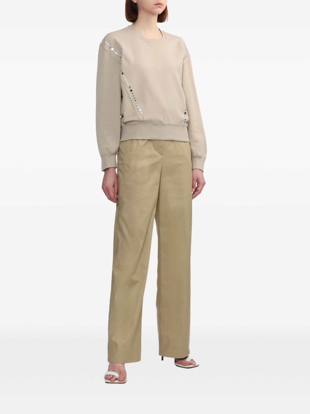 3.1 Phillip Lim belted waist tabs straight-leg trousers - Neutrals