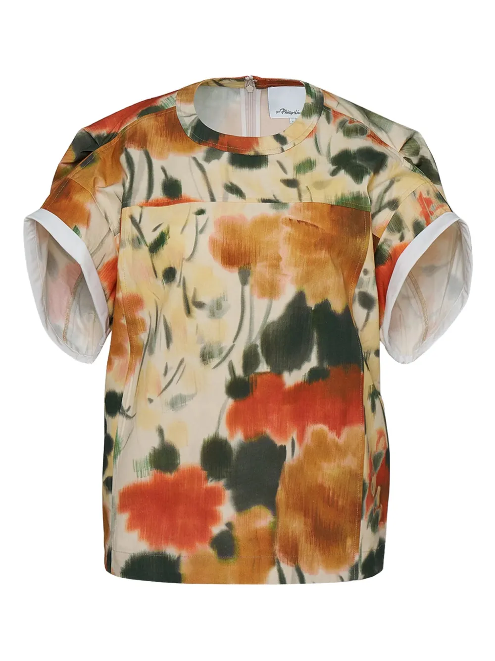 3.1 Phillip Lim Blurred Marigold top Oranje