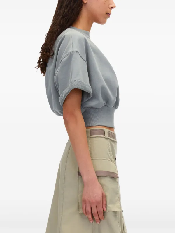 3.1 Phillip Lim V-neck Cotton T-shirt | Blue | FARFETCH VN