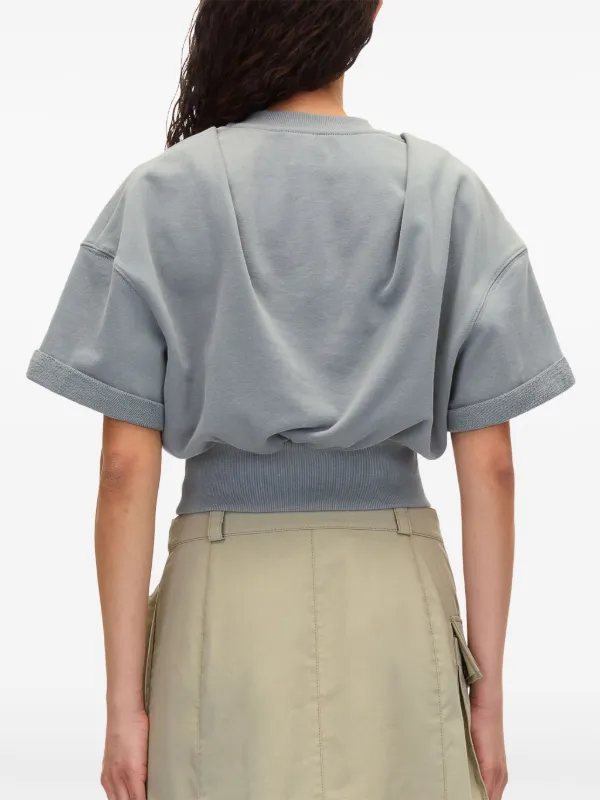 3.1 Phillip Lim V-neck Cotton T-shirt | Blue | FARFETCH VN