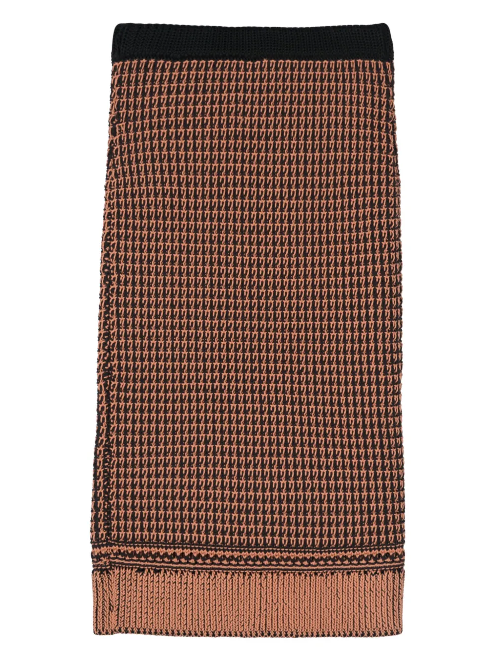 Shop 3.1 Phillip Lim Bi-color Knitted Skirt In Cl021 Clay-blk