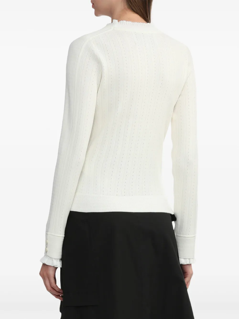 3.1 Phillip Lim Fluid geribbelde trui Wit