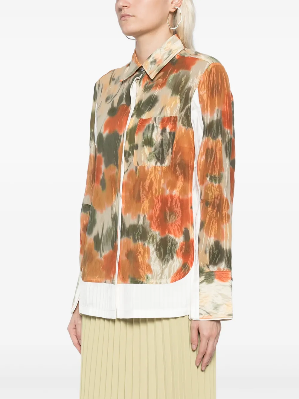 3.1 Phillip Lim Blurred Marigold Pj Shirt In Ma704 Marigold Multi