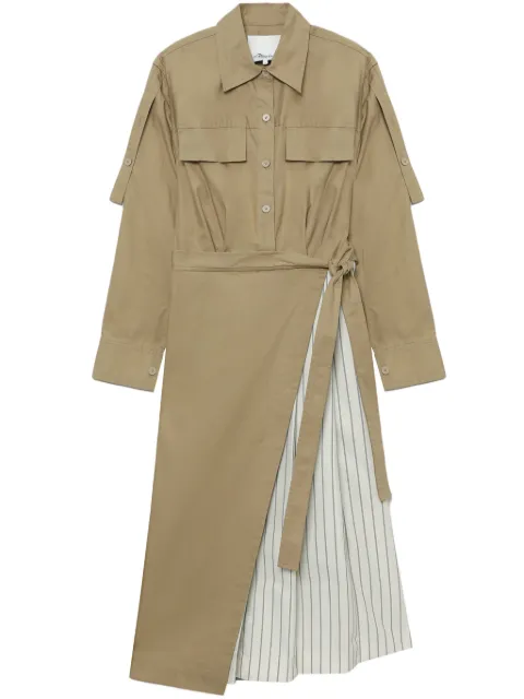 3.1 Phillip Lim layered long-sleeved midi dress