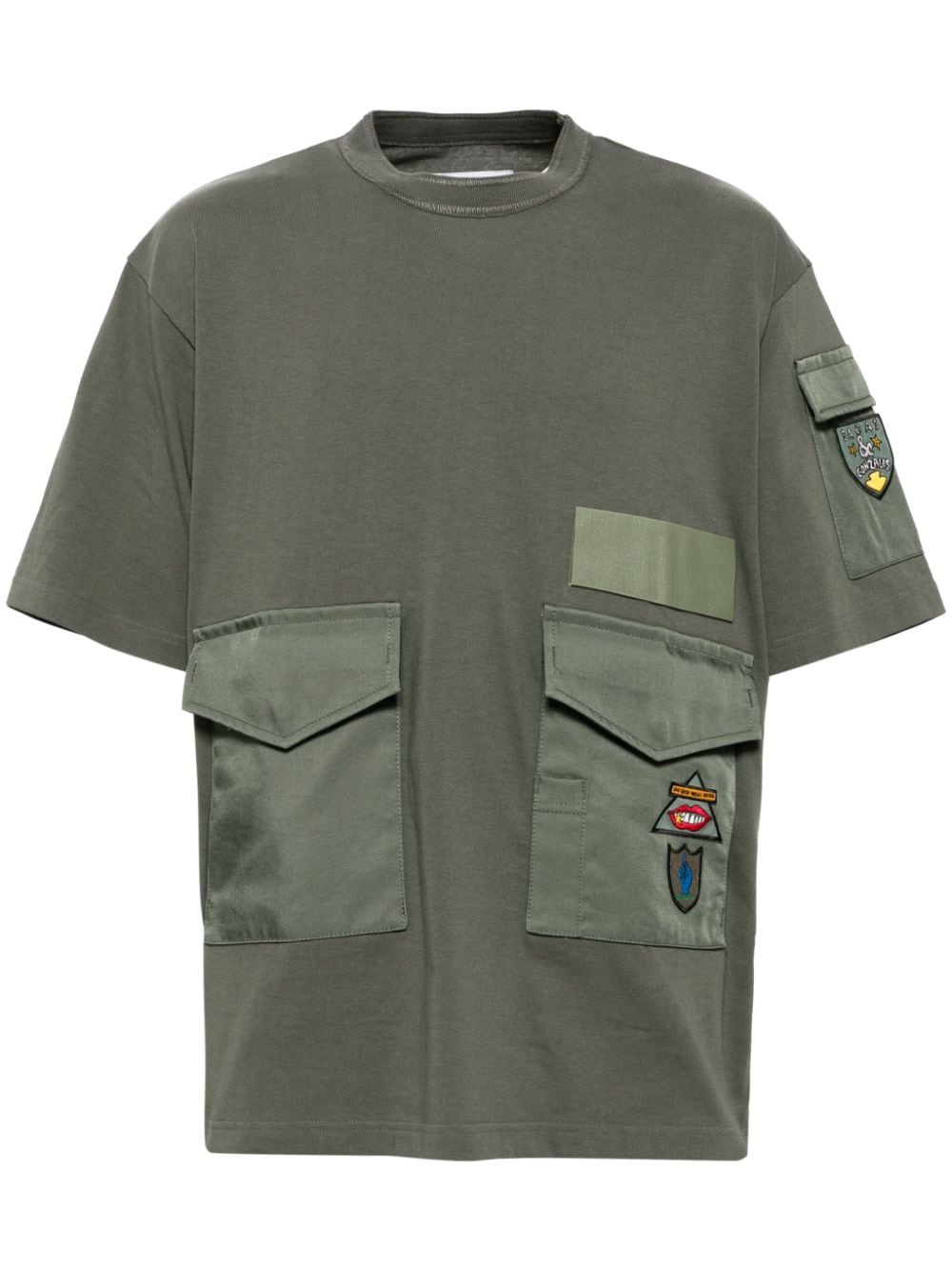 Shop Sacai Flap Pocket T-shirt In Green