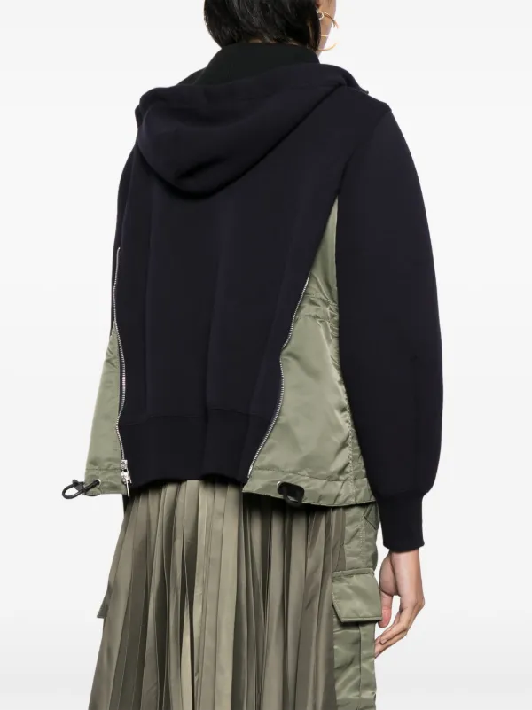 Sacai Sponge Sweat ジップ パーカー | ブルー | FARFETCH JP