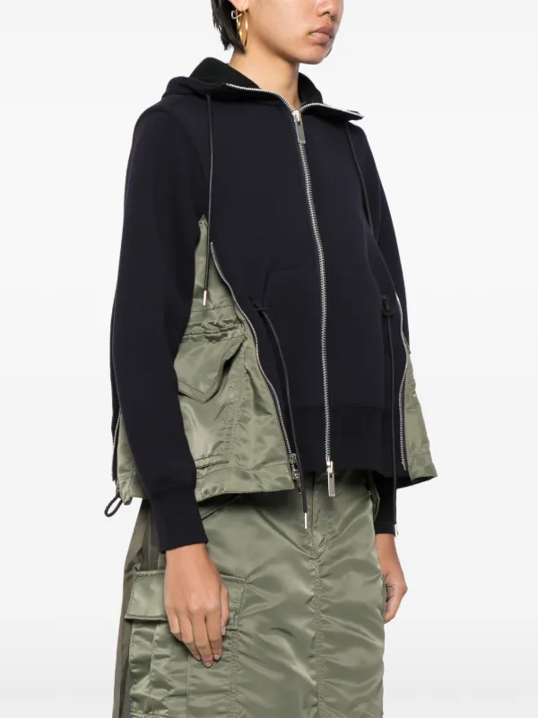 2024モデルsacai ドッキング　ジップパーカー スポンジ　スウェット Sacai Sponge Sweat ジップ パーカー | ブルー | FARFETCH JP