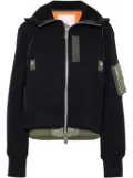 sacai panelled colour-block jacket - Blue
