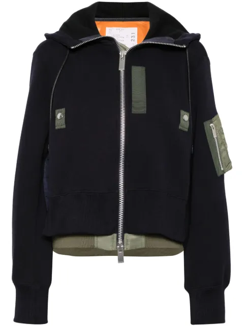 sacai panelled colour-block jacket