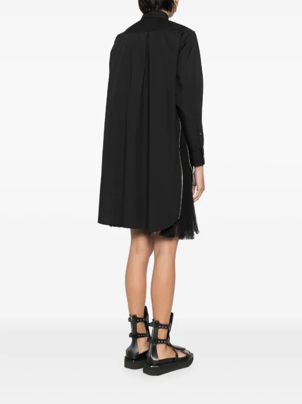 Sacai シアーパネル ドレス | ブラック | FARFETCH JP