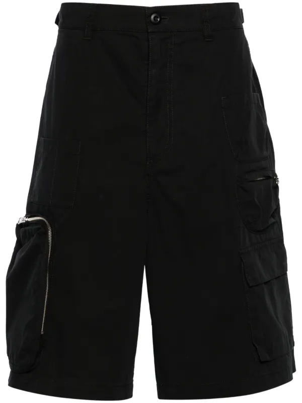 MM6 Maison Margiela ミッドライズ カーゴショーツ | ブラック MM6 Maison Margiela ミッドライズ カーゴショーツ | ブラック
