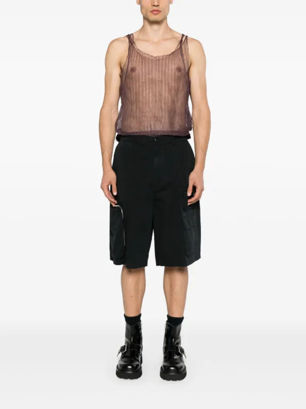 MM6 Maison Margiela ミッドライズ カーゴショーツ | ブラック MM6 Maison Margiela ミッドライズ カーゴショーツ | ブラック