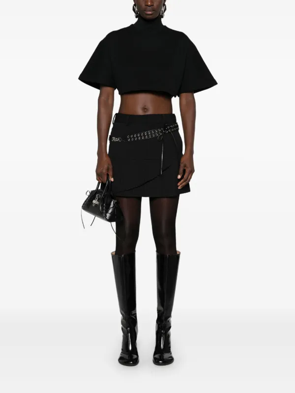 MM6 Maison Margiela プリーツ ミニスカート | ブラック | FARFETCH JP