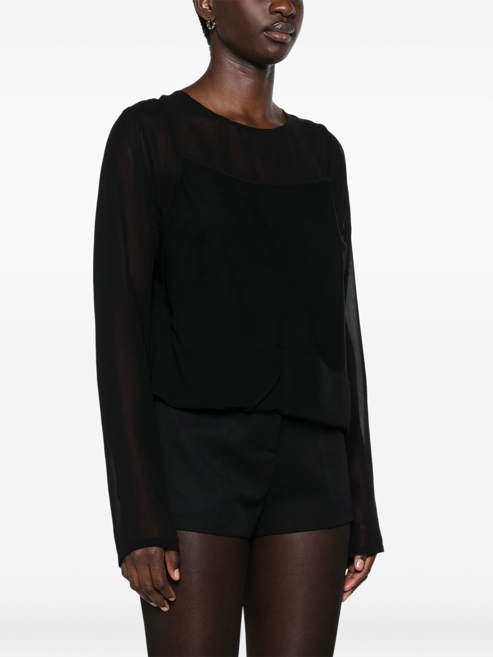 MM6 Maison Margiela layered sheer top Women