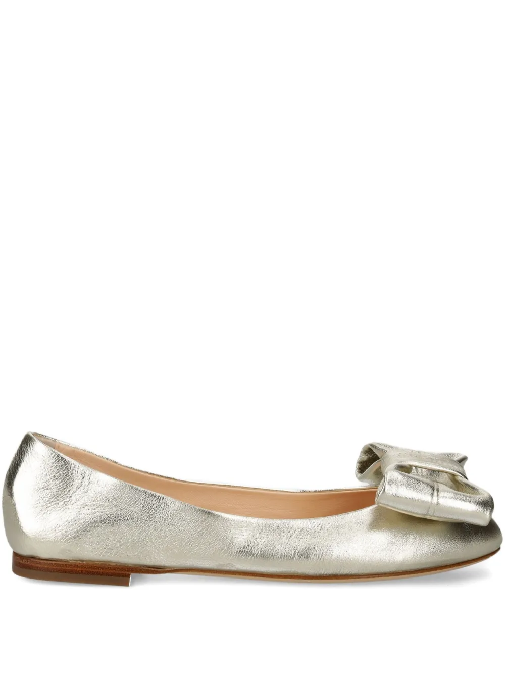 AGL bow-embellished ballet flats Goud