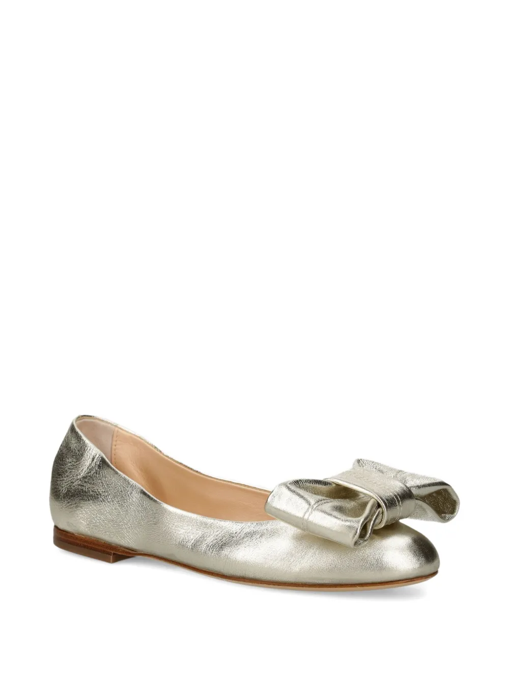 AGL bow-embellished ballet flats - Goud