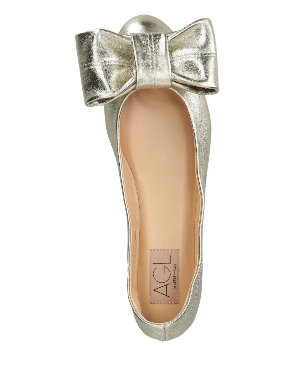 AGL bow-embellished ballet flats Gold