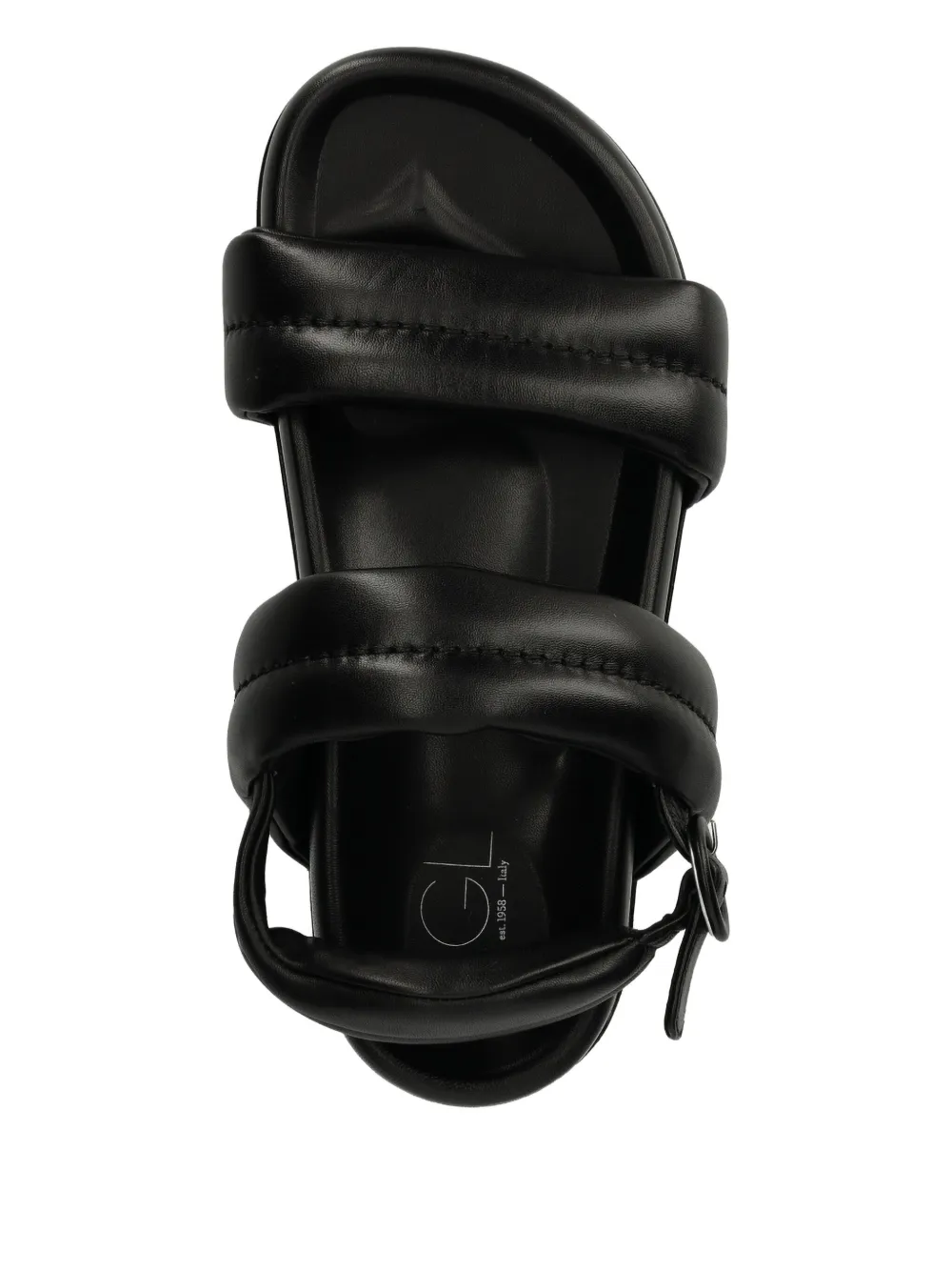 AGL padded double-strap sandals Zwart