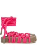 AGL rope-lace flat sandals - Pink