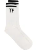 TOM FORD monogram-jacquard ankle socks - White