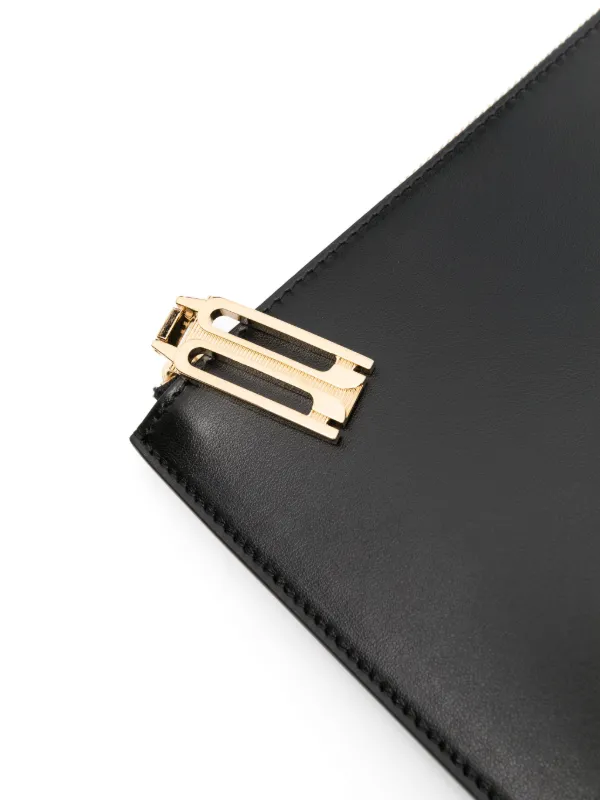Victoria Beckham B Frame Leather Clutch Bag | Black | FARFETCH