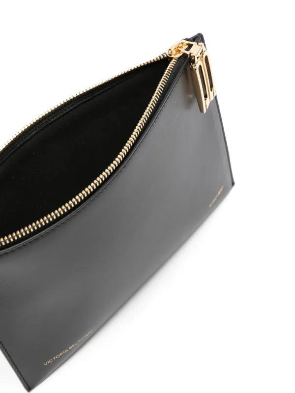 Victoria Beckham B Frame Leather Clutch Bag | Black | FARFETCH