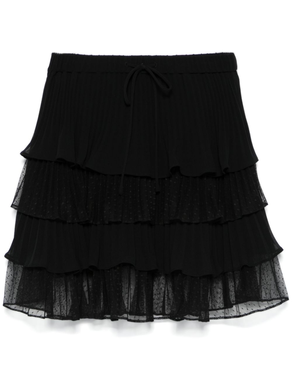 ruffled mini skirt