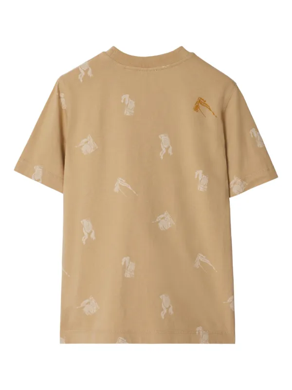Burberry Equestrian Knight Cotton T-shirt | Brown | FARFETCH