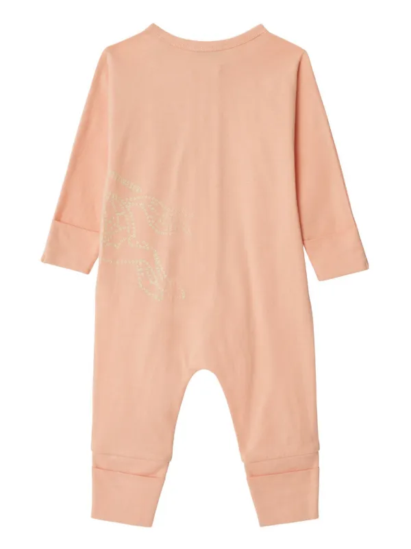 Burberry Kids logo print Cotton Babygrow Set Pink FARFETCH TR