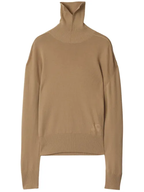 Pull en laine à col montant - Burberry - Modalova