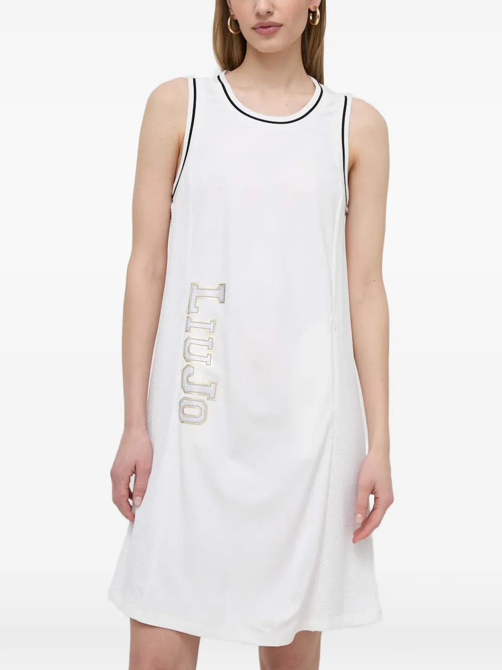 LIU JO logo trim dress - Bianco