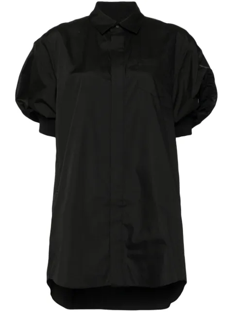 sacai balloon-sleeve mini dress