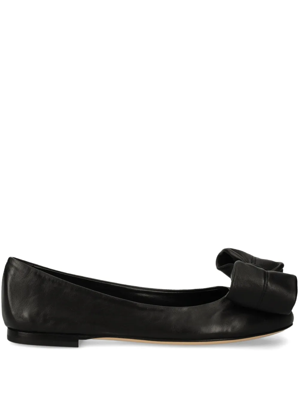 AGL bow-detail ballet flats Zwart