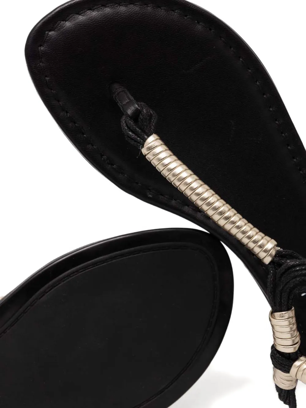 AGL leather lace-up sandals Zwart