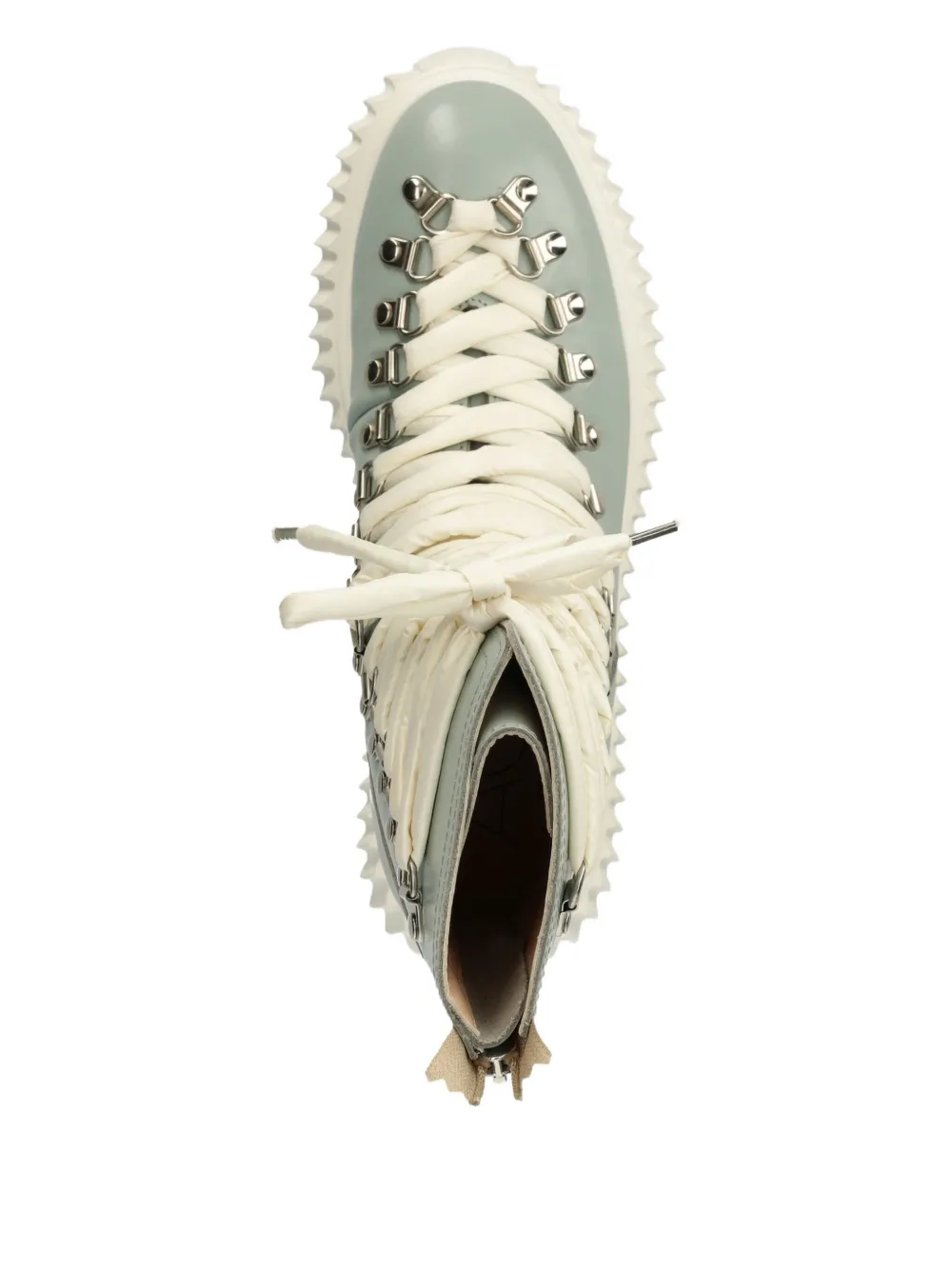 AGL 60mm lace-up platform boots Groen
