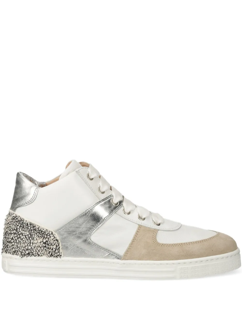 AGL metallic-panel studded sneakers White