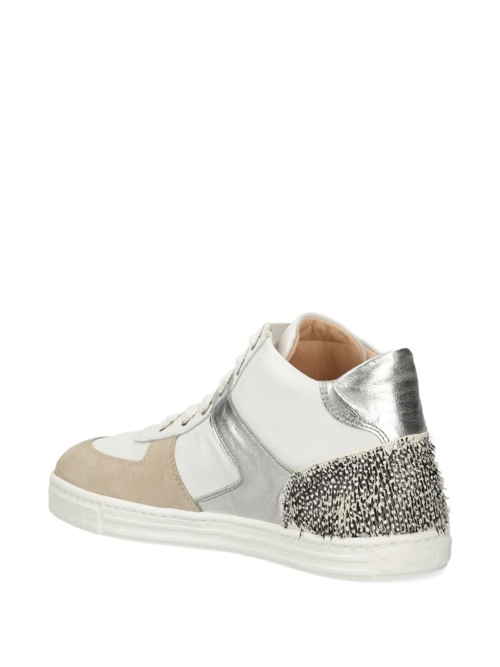 AGL metallic-panel studded sneakers White