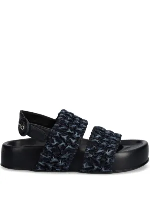 Toga Pulla スタッズトリム レザーサンダル | ブラック | FARFETCH JP