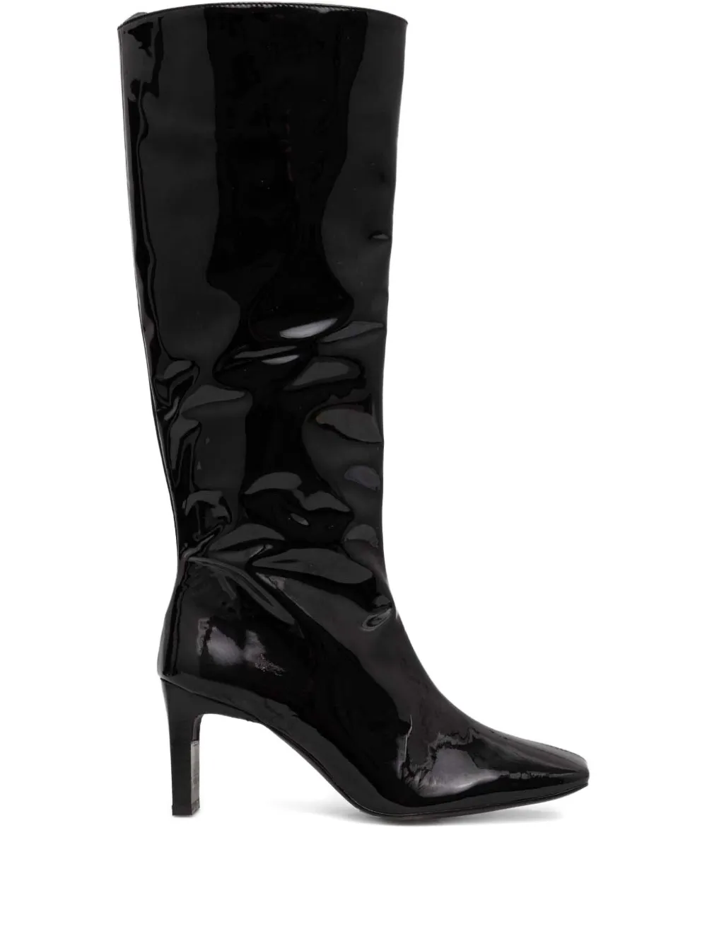 Alohas 75mm Patent-leather Knee-high Boots In Black