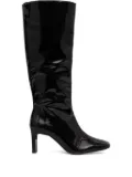ALOHAS 75mm patent-leather knee-high boots - Black